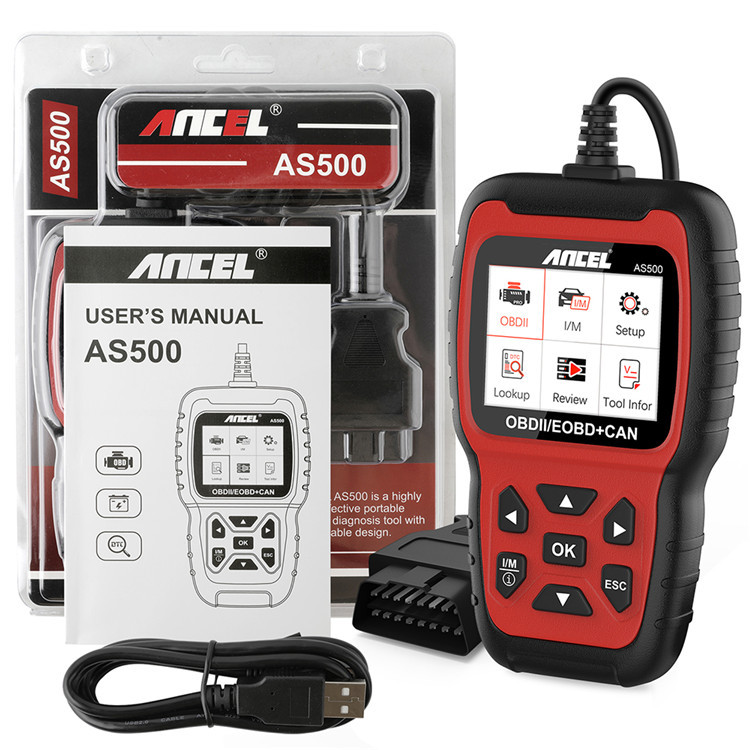 Power Tools English - Ancel AS500 OBD2 Scanner automático de