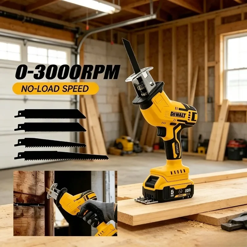 Reciprocating Saw Cordless - Serra Recíproca Sem Escovas Dewalt 2800RPM,