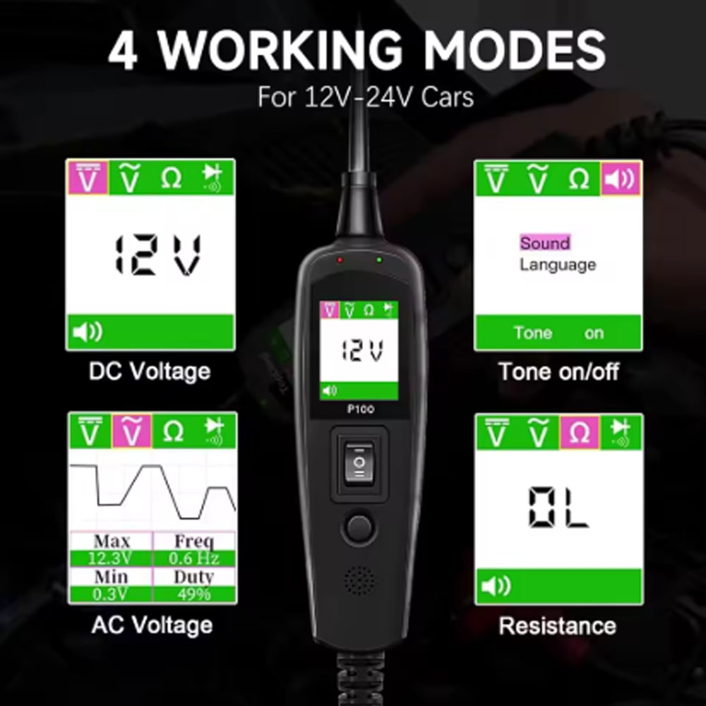 Power Tools English - Para Testador de Circuito Elétrico Automotivo